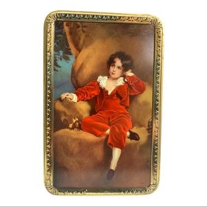 Vintage Wilkins Red Boy Toffee Tin Master Lambton England Candy Collectible Tin